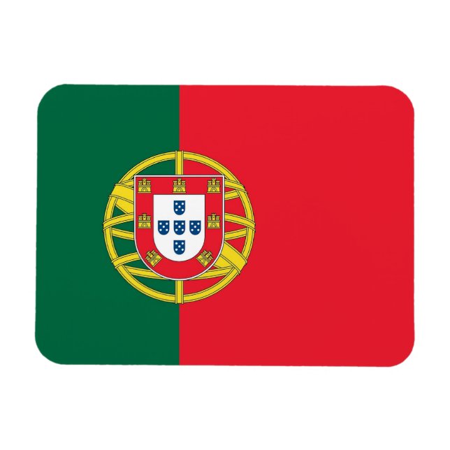 Imán flexible patriótico con bandera de Portugal (Horizontal)