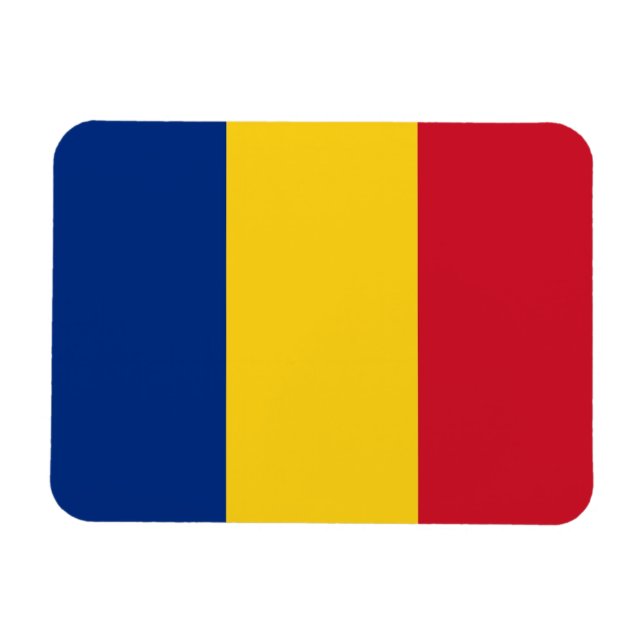 Imán flexible patriótico con bandera de Rumania (Horizontal)