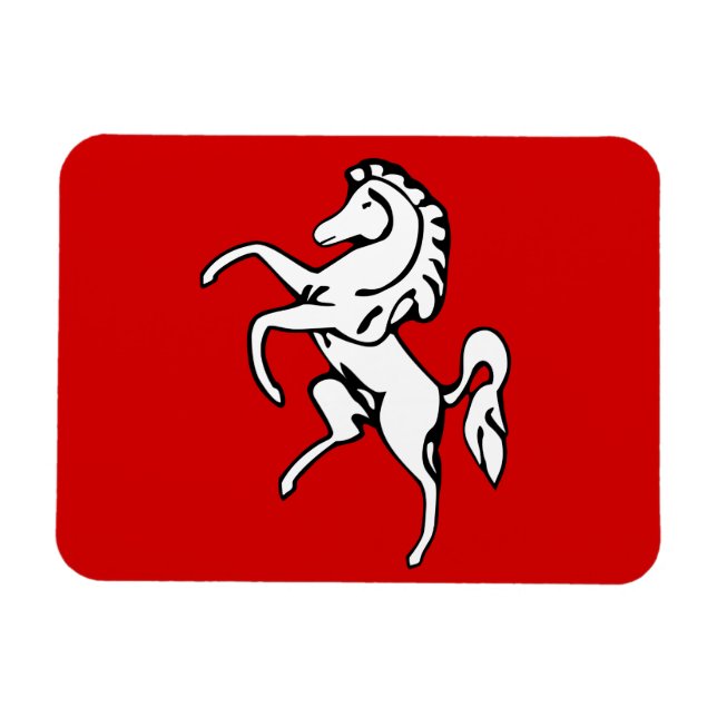 Imán Flexible photo magnet with flag of Kent County (Horizontal)