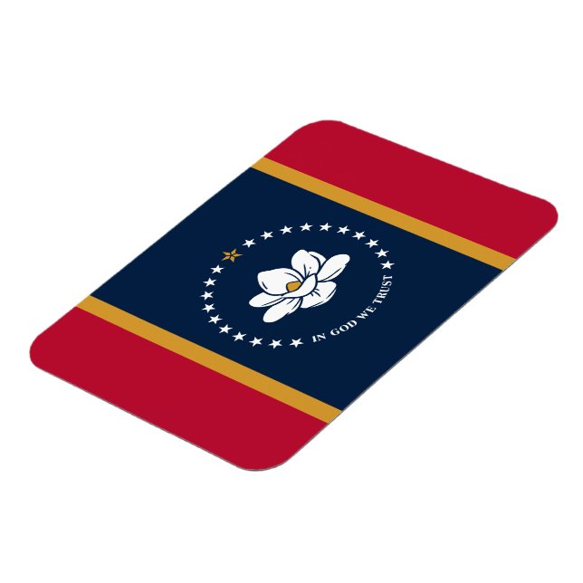 Imán Flexible photo magnet with flag of Mississippi (Lado Izquierdo)
