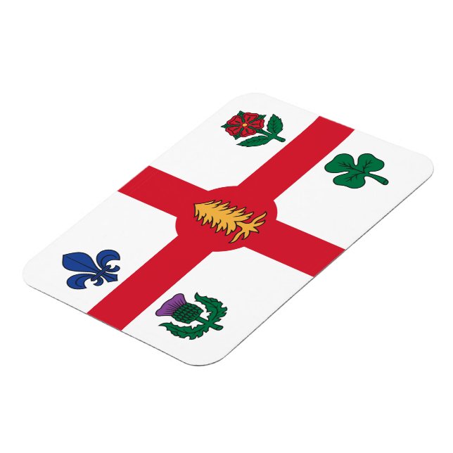 Imán Flexible photo magnet with flag of Montreal (Lado Izquierdo)