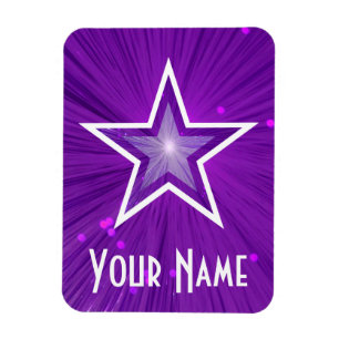 Imán flexible Purple Star 'Name'