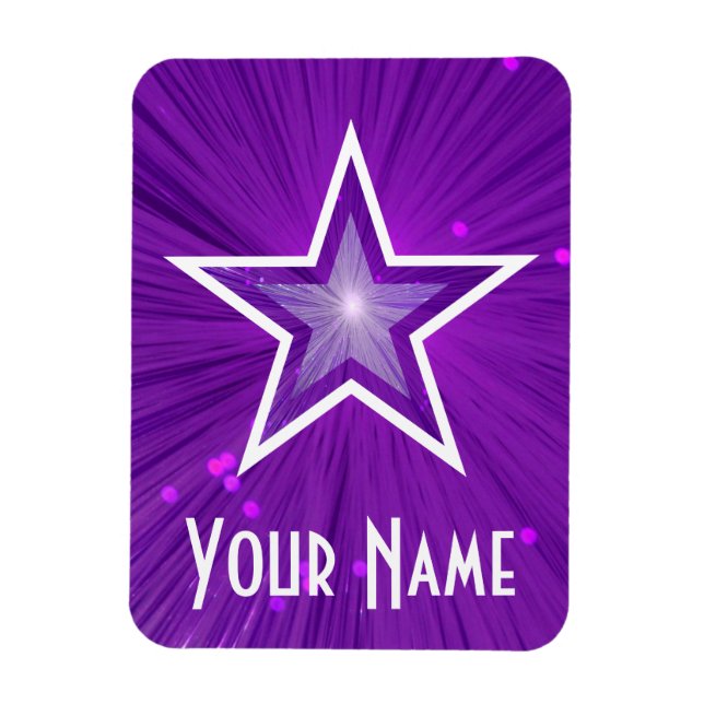 Imán flexible Purple Star 'Name' (Vertical)