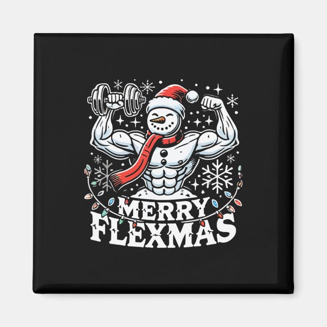 Imán Flexmas de moras - Cuerpo de gimnasio de Navidades (Frente)