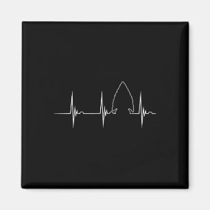 Imán Flint De Caza De Arrowhead Heartbeat Ekg Pulso Hun