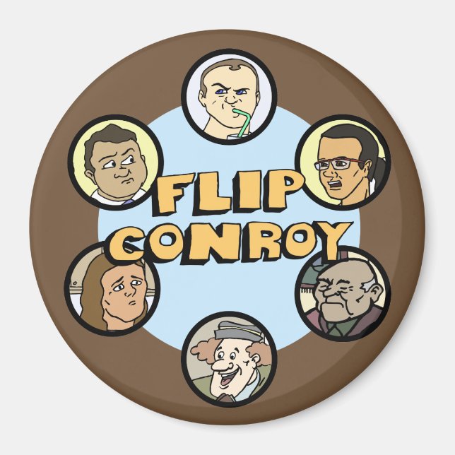 Imán Flip Conroy y sus amigos (Frente)