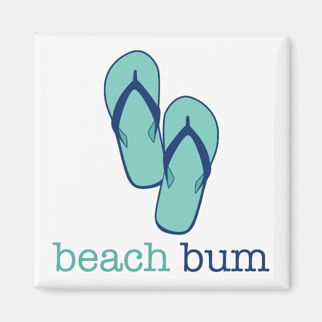 Imán Flip Flops Beach Bum (Frente)