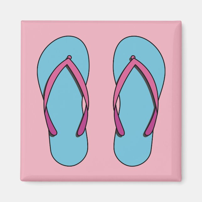Imán Flip Flops de playa (Frente)