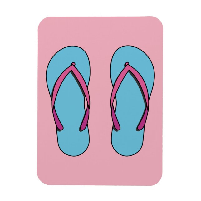 Imán Flip Flops de playa (Vertical)