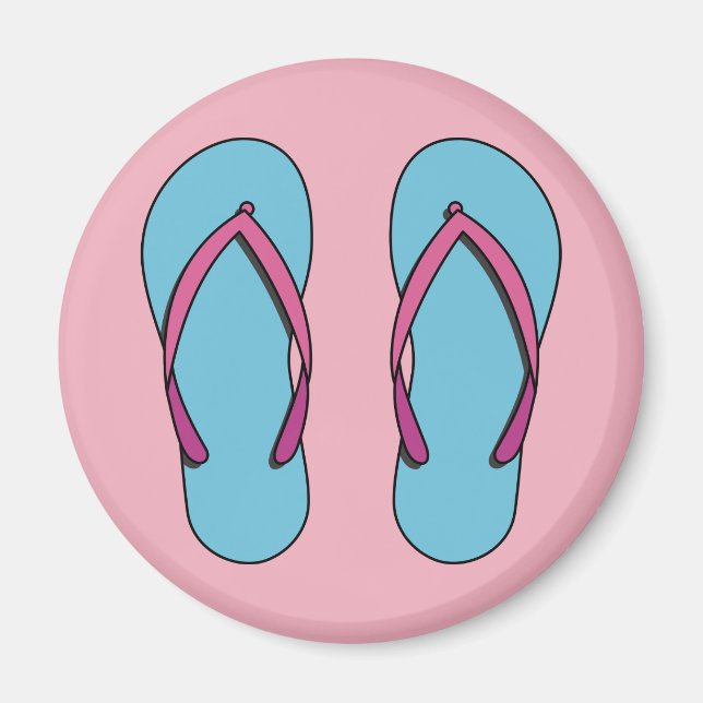 Imán Flip Flops de playa (Frente)