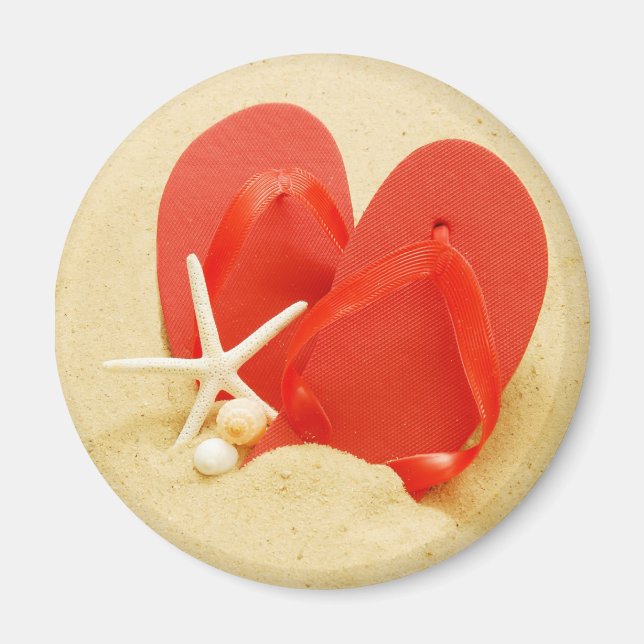 Imán Flip-Flops Round Magnet (Frente)