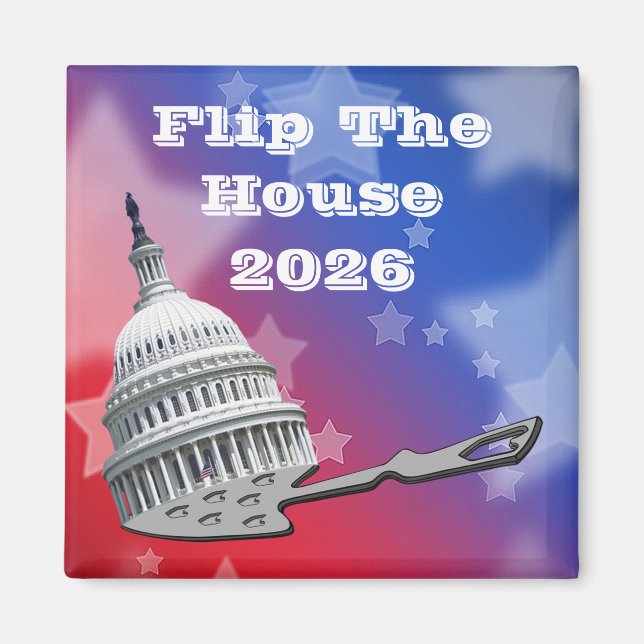 Imán Flip The House Vote Blue 2026 (Frente)