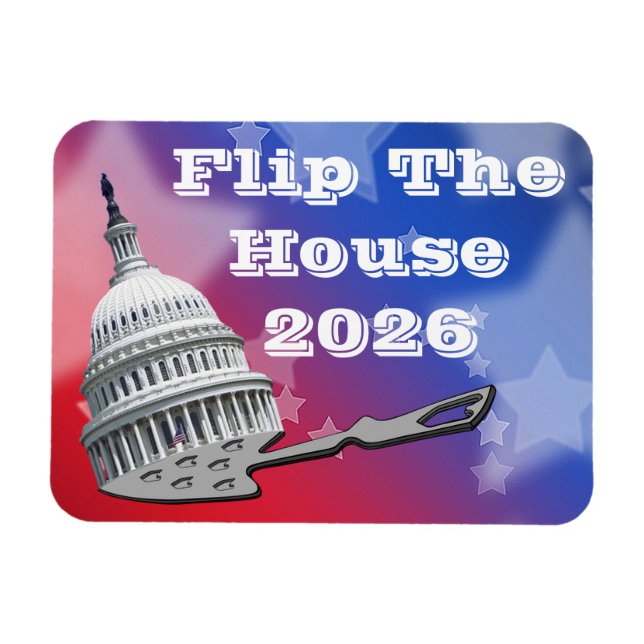 Imán Flip The House Vote Blue 2026 (Horizontal)