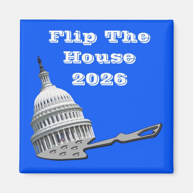 Imán Flip The House Vote Blue 2026 (Frente)