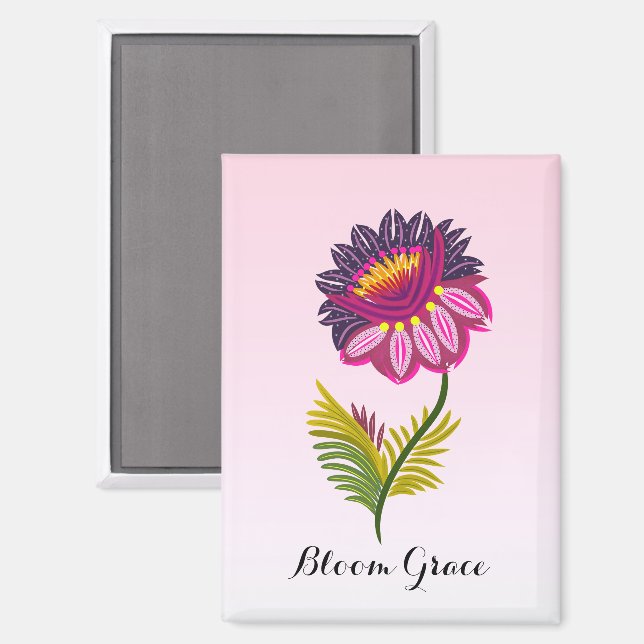 Imán Flor aislada (Anverso/Reverso)