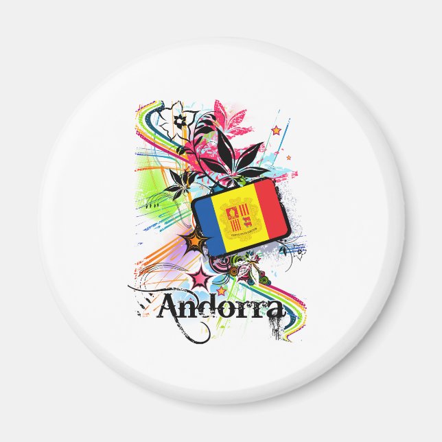 Imán Flor Andorra (Frente)