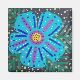 Imán Flor azul