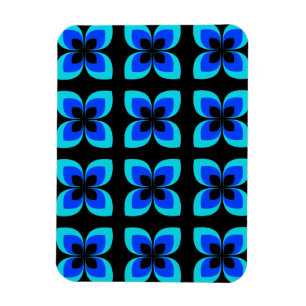 Imán Flor azul brillante de dos tonos