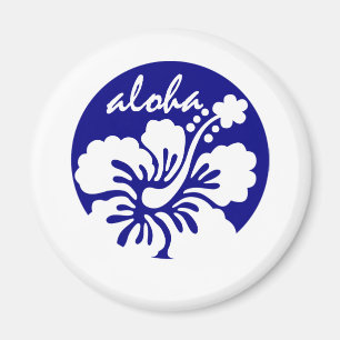 Imán flor azul de Hawaii
