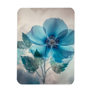 Imán Flor azul etéreo