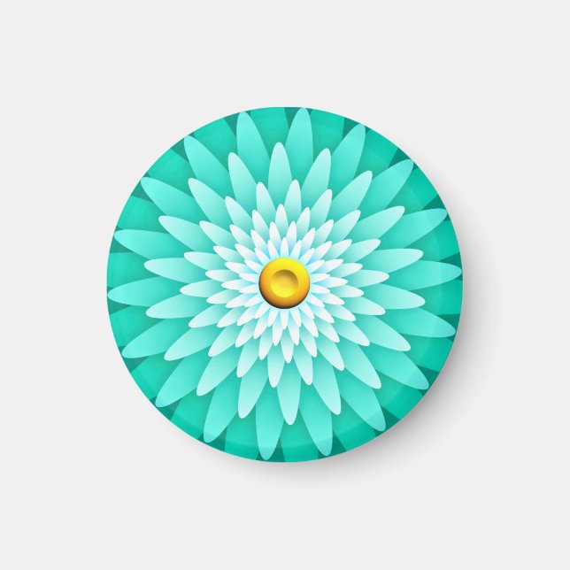 Imán Flor azul Mandala-68566 (Frente)