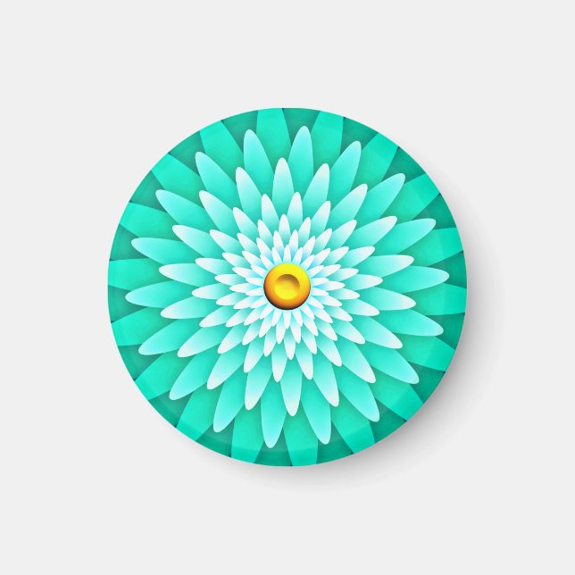Imán Flor azul Mandala-68566 (Frente)
