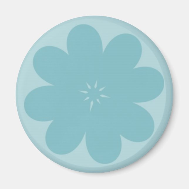 Imán Flor azul simple (Frente)