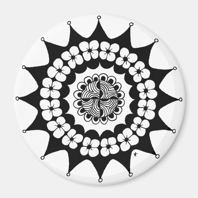 Imán Flor Crown Zen Mandala (Frente)