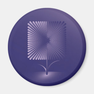 Imán Flor cuadrada violeta