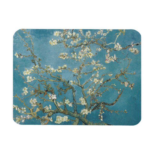Imán Flor de almendras de Vincent van Gogh (1890) (Horizontal)