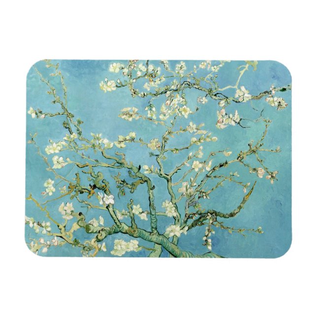 Imán Flor de almendros blancos por Vincent Van Gogh (Horizontal)