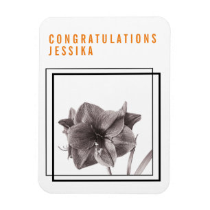 Imán Flor de Amarilis Moderna Naranja