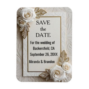 Imán "Flor de Amor" - Invitación de Boda Elegante y Úni