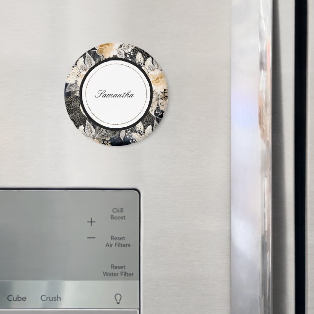 Imán Flor de animales de leopardo negro (In situ (nevera))