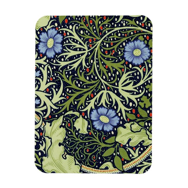 Imán Flor de antigüedades de William Morris Seaweed (Vertical)