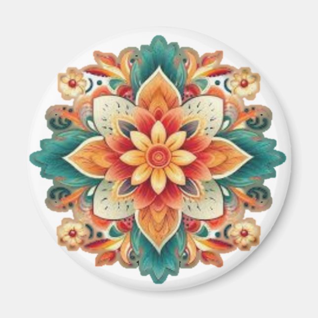 Imán Flor de belleza única: una flor rara y exquisita (Frente)