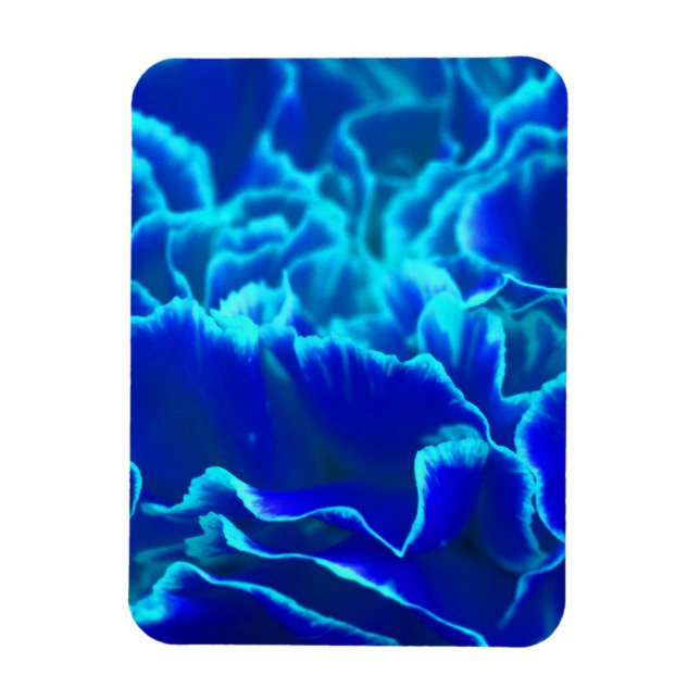 Imán Flor de canal azul y Verde azulada vibrante (Vertical)