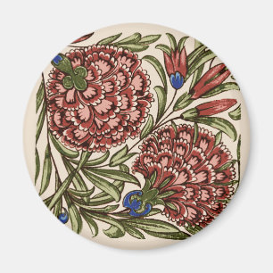 Imán Flor de Carnación Tile Arte Antiguo