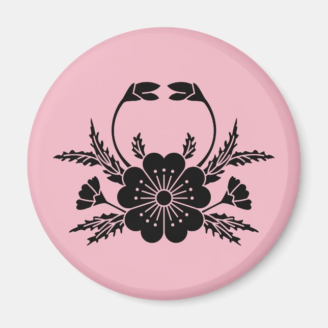 Imán Flor de cerezo en forma de cangrejo (EDO) (Frente)