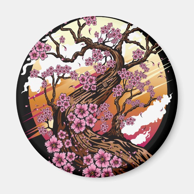 Imán Flor de cerezo salvaje (Frente)