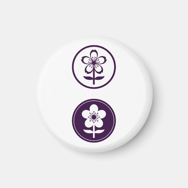 Imán flor de cerezo y flor de manzana (Frente)