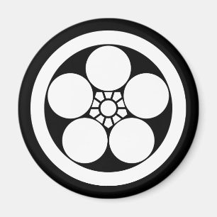 Imán Flor de ciruela al estilo de Umebachi en círculo