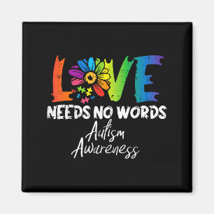 Imán Flor de Conciencia del Autismo Amor No Necesita Pa