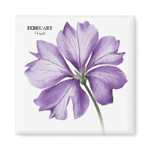 Flor de cumpleaños de febrero: regalo personalizad