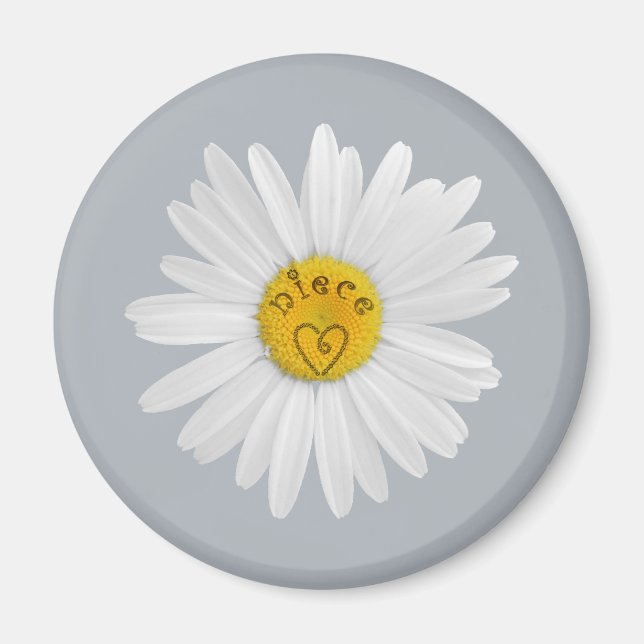 Imán Flor De Daisy Para La Historia Del Personalizar De (Frente)