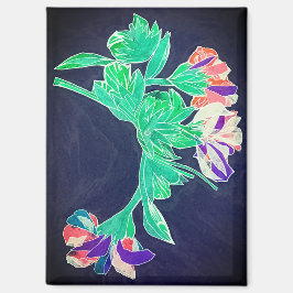 Imán Flor de estilo mosaico