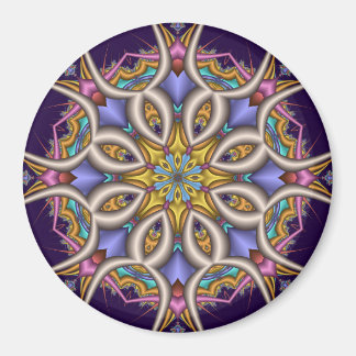 Imán Flor de fantasía colorida