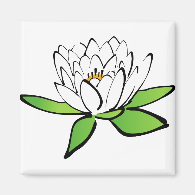 Imán Flor de flores de Lotus Water Lily Blossom (Frente)