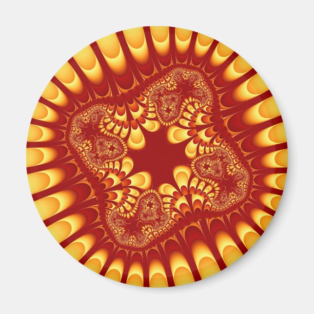 Imán Flor de fuego (Frente)