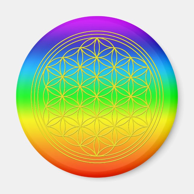 Imán Flor de la vida chakra 2 (Frente)